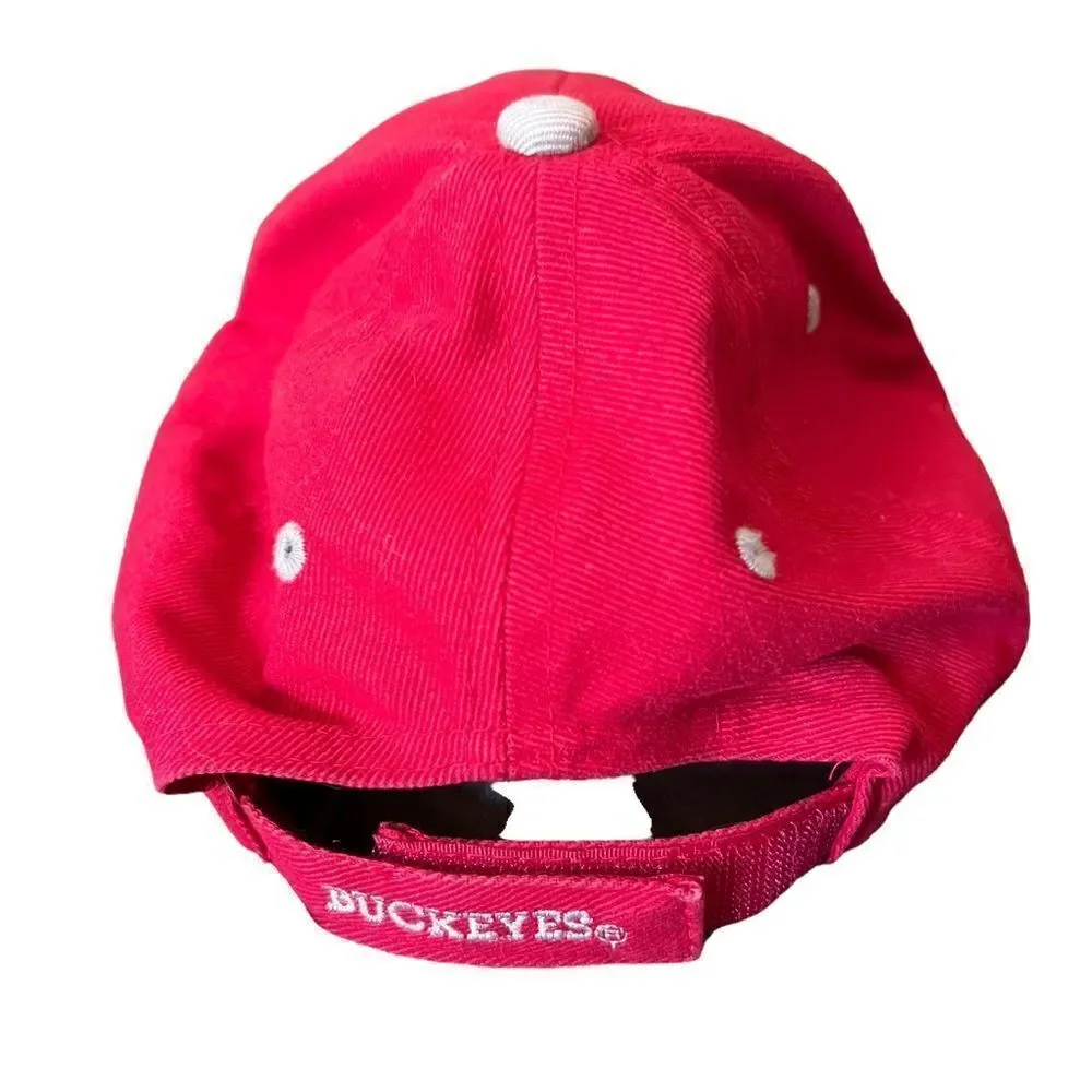 Ohio‎ State Buckeyes red hat with embroidered Block O and school name one size